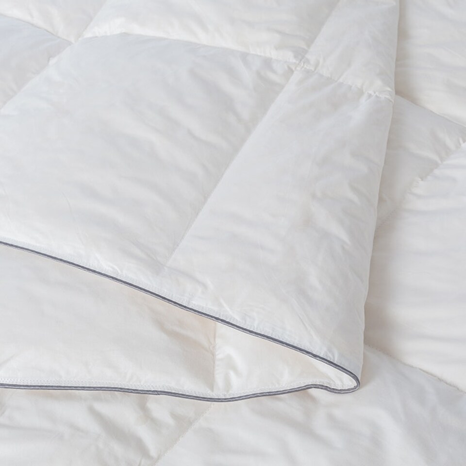 image 1 of Luxury 13.5 Tog Duck Feather And Down Duvet 100% Cotton Cover Double White