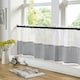 image 3 of Gingham Kitchen Cafe Panels - Black - 140xm x 60cm