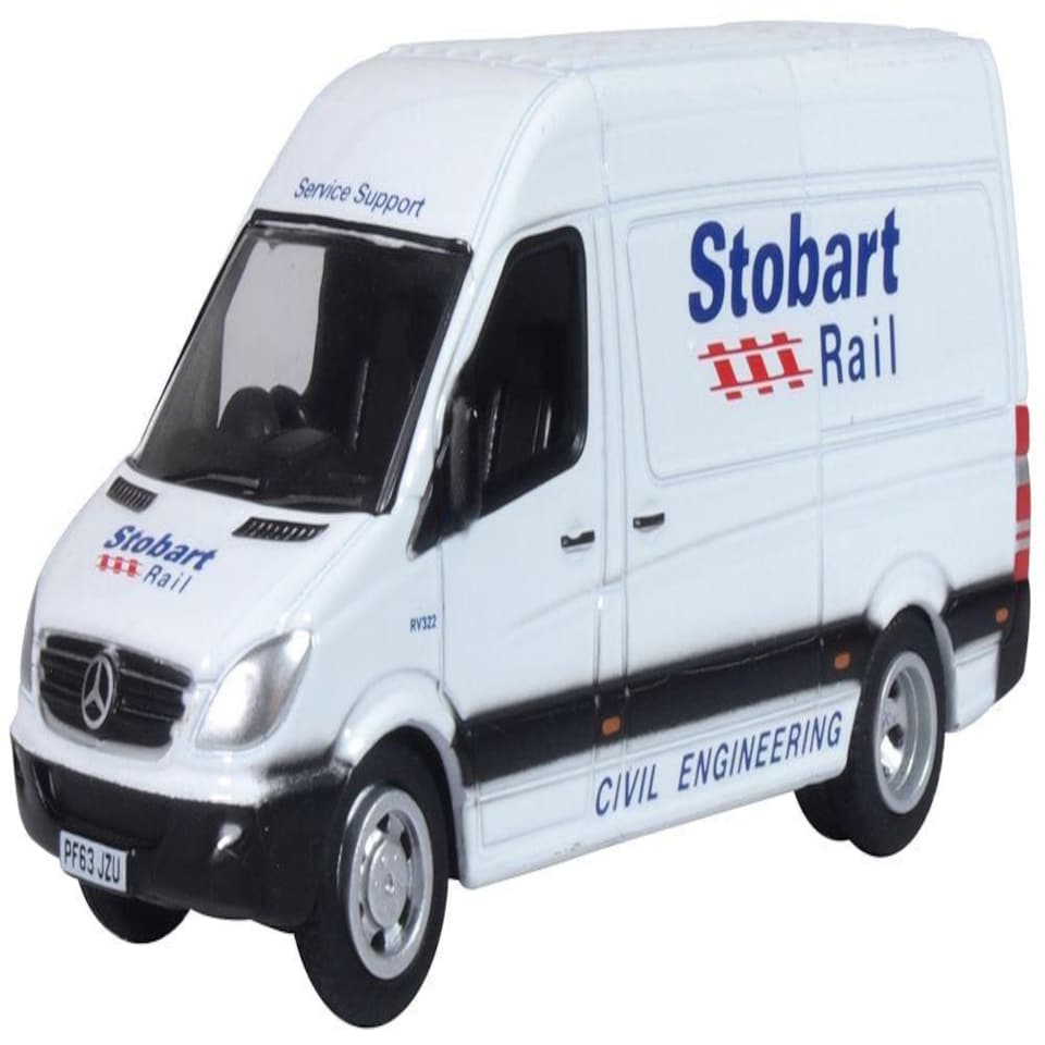 Oxford Diecast Mercedes Sprinter Van Stobart Rail