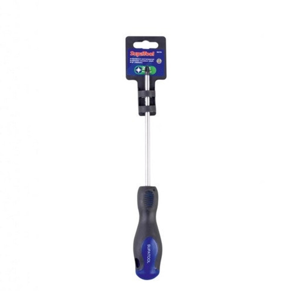 image 1 of SupaTool Slotted Head Screwdriver - Black/Blue - 75mm