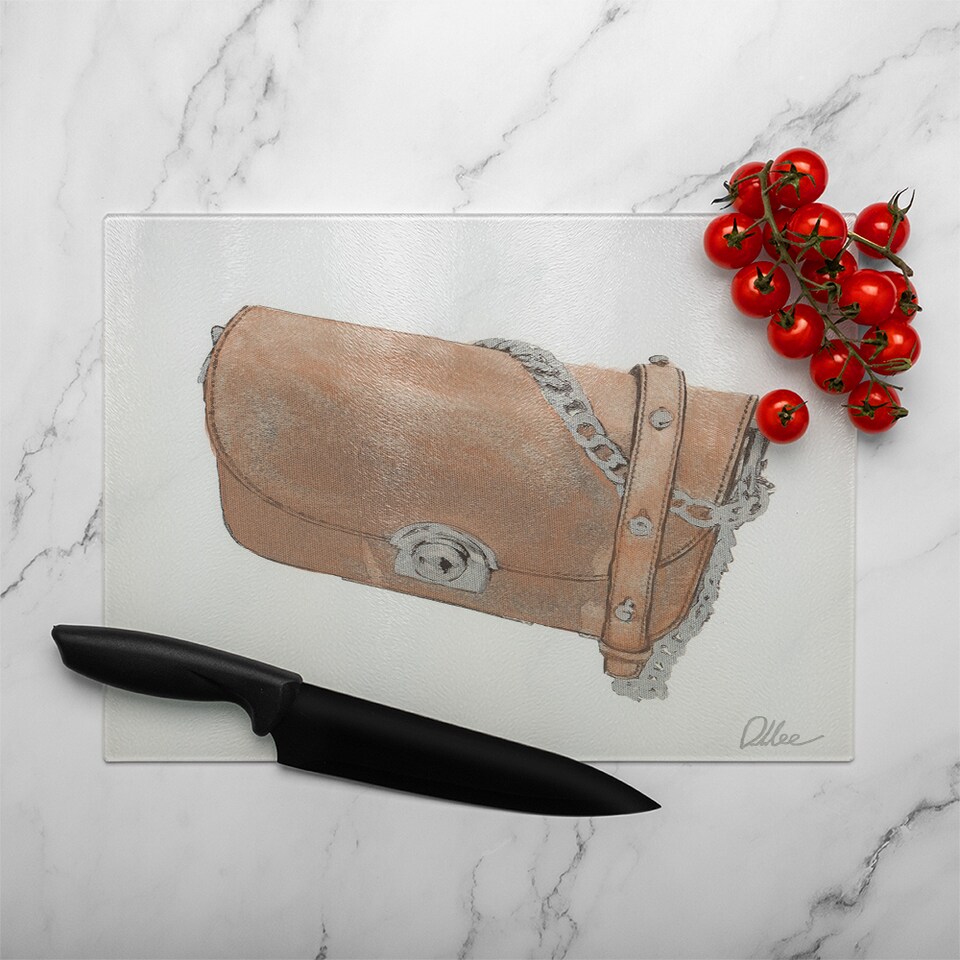 image 1 of Hand bat Glass Chopping Board | Multi