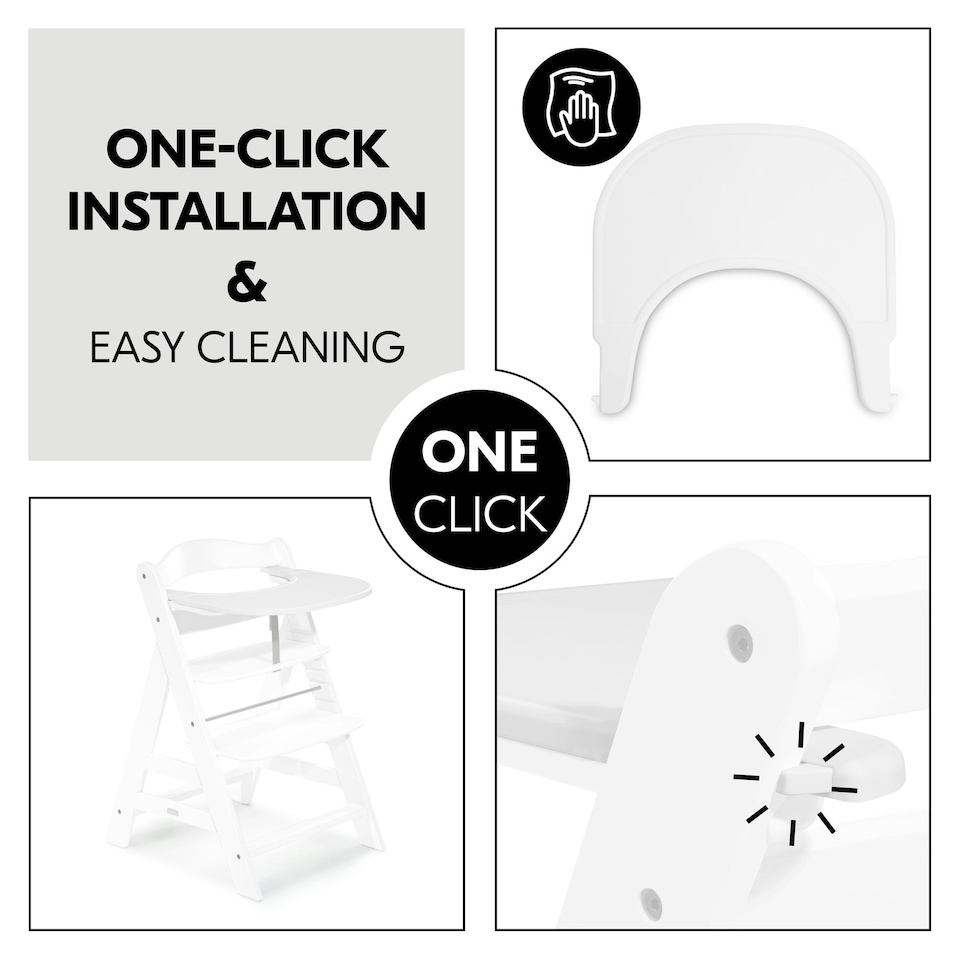 image 1 of Hauck Alpha Click Tray - White