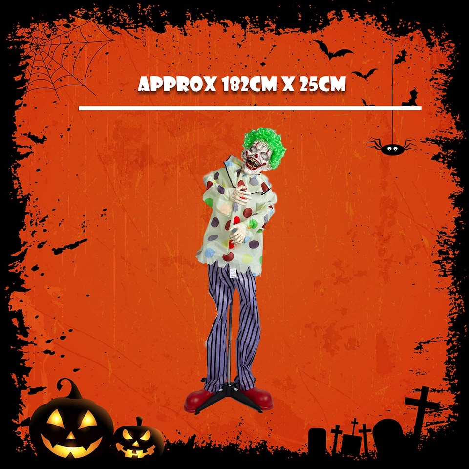 image 1 of vfm-estore Halloween Animated Clown Ghost Decoration 36 inch