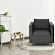 image 8 of COSTWAY Single Sofa Seat Upholstered Sofa Chair W/ Cushion Grey