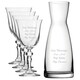 image 1 of Personalised Engraved Set of 4 Crystal Jasmine Wine Glass Carafe Set