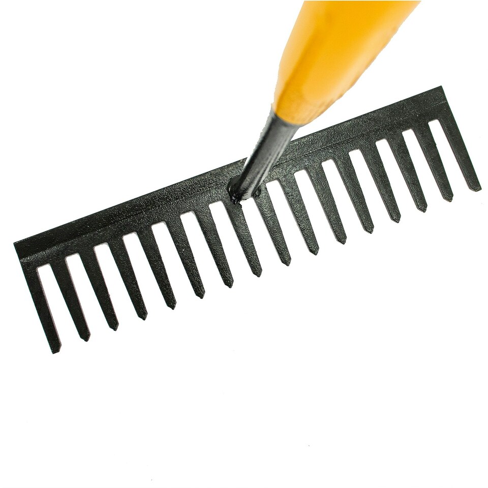 image 1 of JCB 170cm Contractors Rake, 16 Teeth Carbon Steel Heavy Duty Garden JCBCRK01