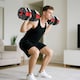 image 2 of SPORTNOW 4-in-1 Adjustable Weight Dumbbells Set, Used as Kettlebell, Barbell, Dumbbell, Push-Up Stand, 20kg Free Weights Set for Men and Women Home Gym Training, Red