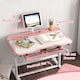 image 7 of AIYAPLAY Height Adjustable Kids Desk and Chair Set w Tilted Desktop | Pink