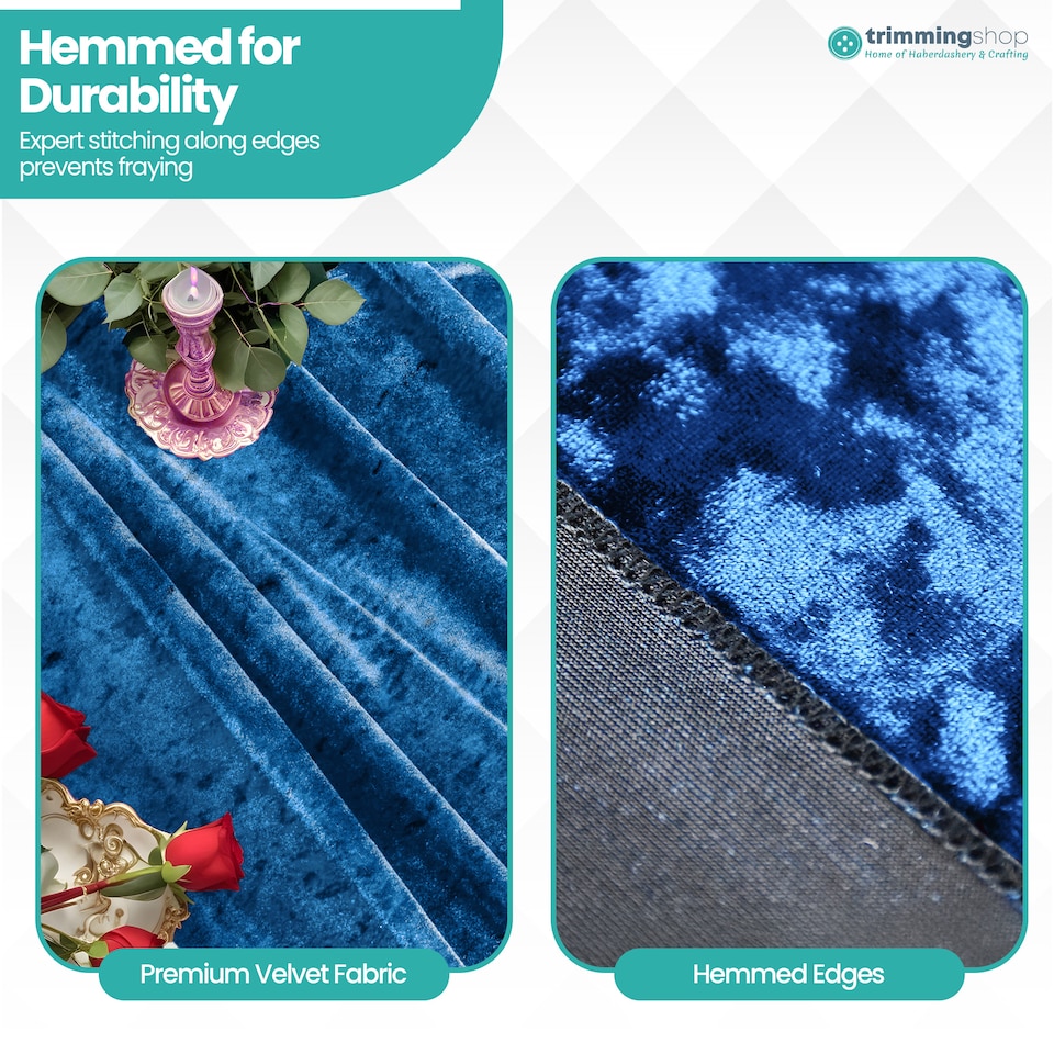 image 1 of Crushed Velvet Table Runner, Glitz Table Runners - 33 x 274cm