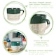 image 2 of Nicola Spring Ceramic Dipped Dash Coffee Mugs - 475ml - Sage - Pack of 6 Green
