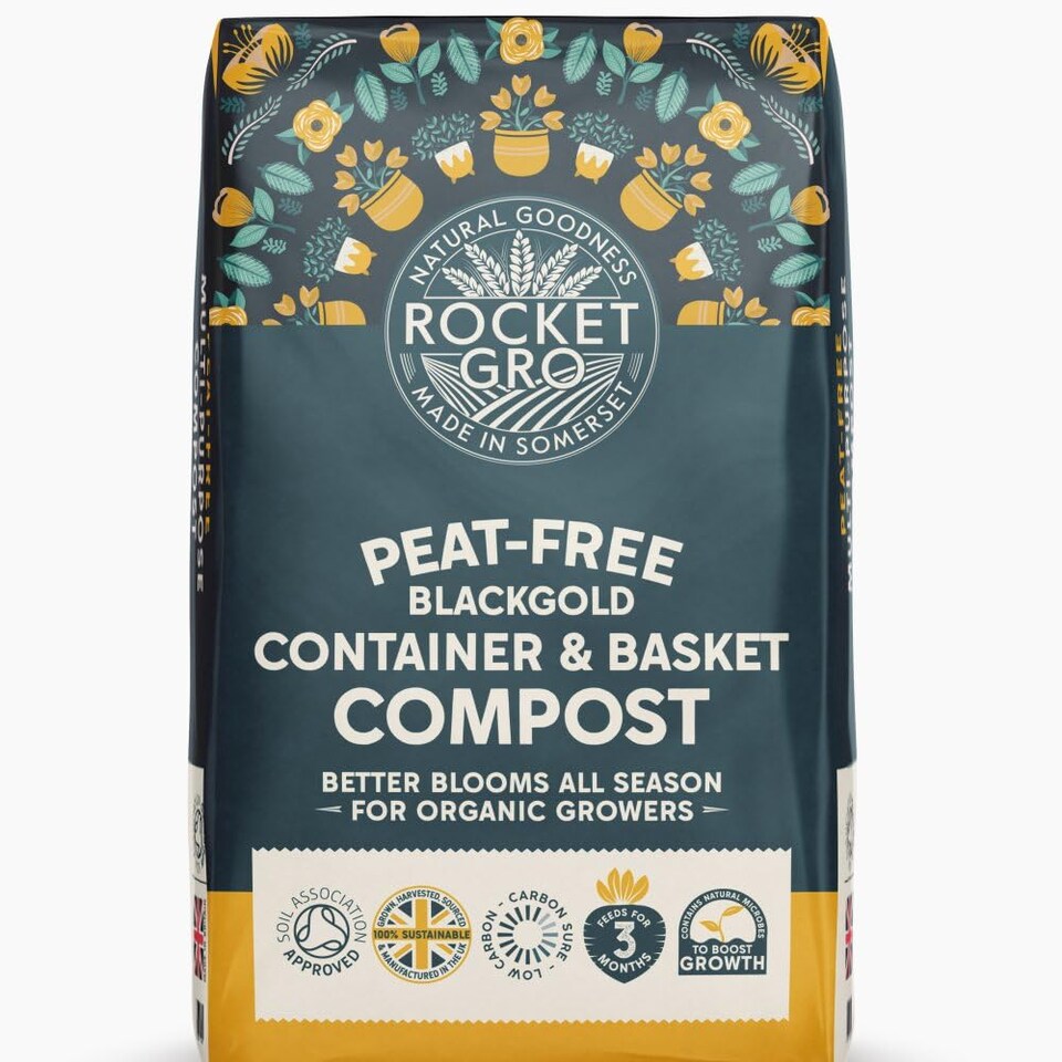 RocketGro Peat Free BlackGold Container & Basket Compost 40 Litre x 1 Unit