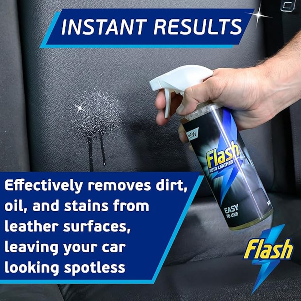 image 1 of Flash Car Care Leather Cleaner 3 x 500ml