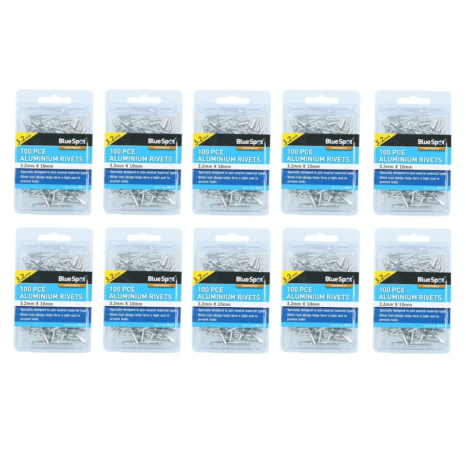 image 1 of 1000 Metric Aluminium Blind Pop Pot Rivets Set Fastener Fastening 3.2mm x 10mm