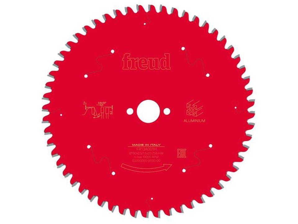 Freud Metal Circular Saw Blade 190 X 20 X 2.5     1.6mm X 56T