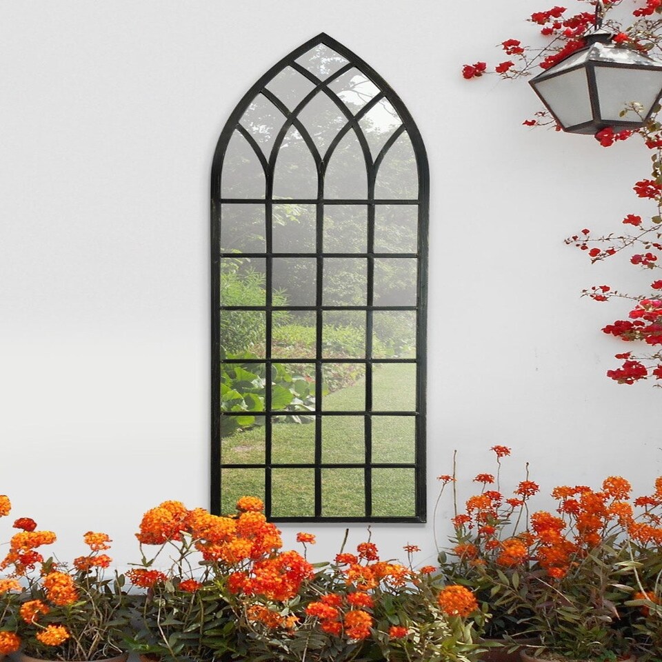 image 1 of Somerley Rustic Arch Large Garden Mirror 140 x 40.5 CM N/A