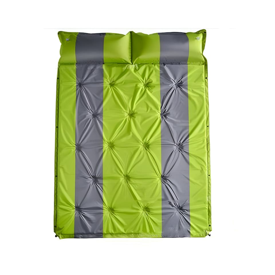 image 1 of Alivio Camping Inflatable Sleeping Pad, Waterproof Inflating Sleeping Mat (Double, Parrot Green) Green | Parrot Green