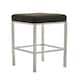 image 1 of Interiors by Premier Baina Dark Grey Pu And Gold Finish Bar Stool