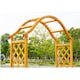 image 6 of Gr8 Garden Arch Wooden Pergola Feature Trellis Rose Climbing Plant Archway Tan Frame