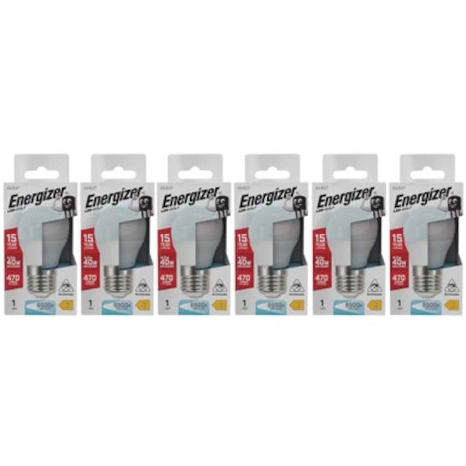 image 1 of Energizer LED Golf Ball E27 470lm 4.2W 6500K (Daylight) Light Bulb - Pack of 6