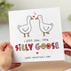 image 3 of I Love You, You Silly Goose Valentine's Day Card, Funny Valentine's Card, For Husband, Wife, Boyfriend, Girlfriend