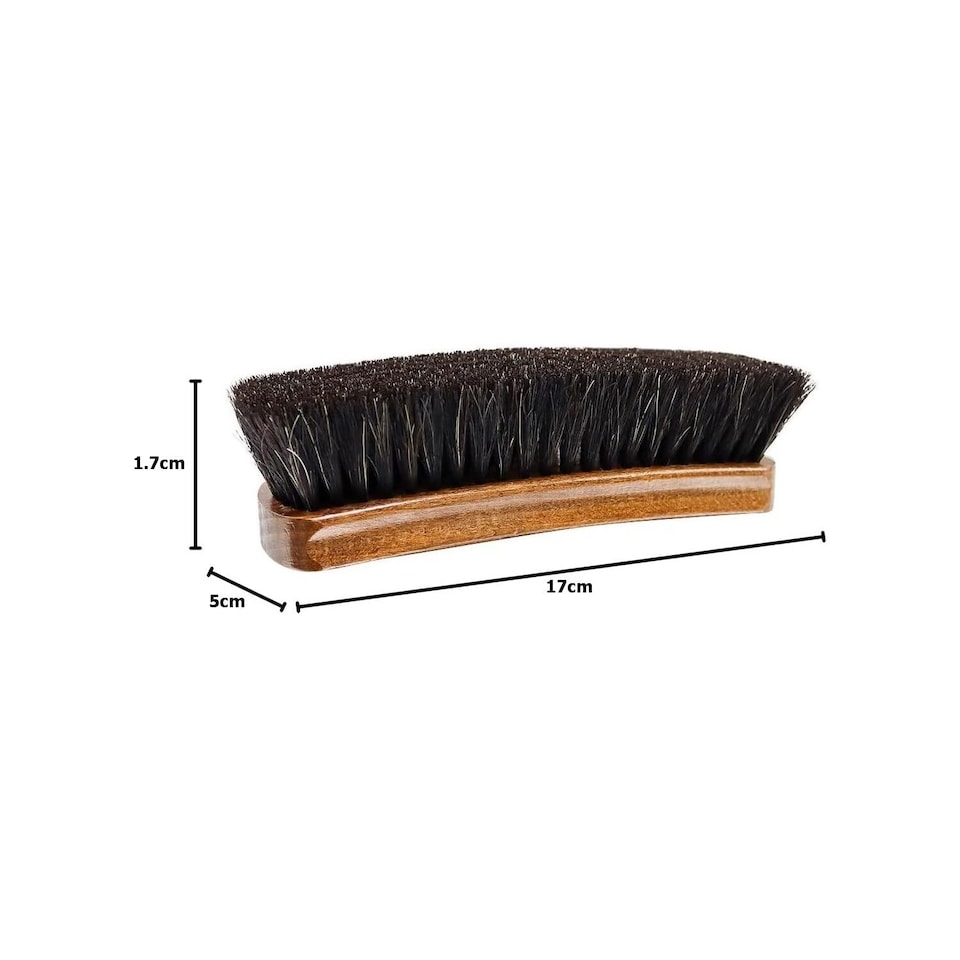 image 1 of BIRCH Horsehair Brush Large - For Polishing Shoes, Boots and Leather 17cm | Black | Black