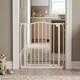 image 2 of Safetots Extra Tall Curved Top Safety Gate, 116cm - 125cm, Matt White, Extra Tall 100cm in Height, Pressure Fit Stair Gate, Baby Gate for Doors Hallways and Spaces, Safety Barrier, Easy Installation