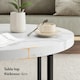 image 3 of VonHaus Mosley Round Coffee Table with White & Grey Marble Design White | Grey