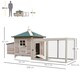 image 2 of PawHut Chicken Coop Hen Poultry House w/ Nesting Box Outdoor Run Patio Wooden