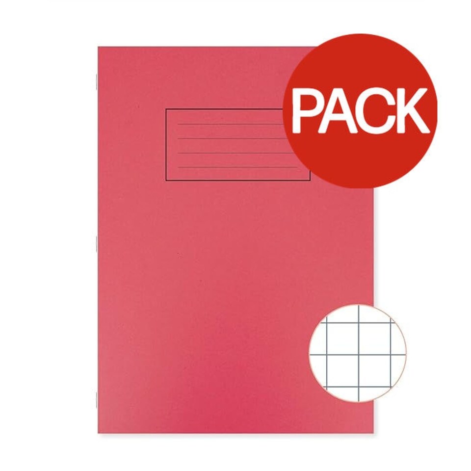 Silvine A4 Notebook (Pack of 10) - Red - One Size