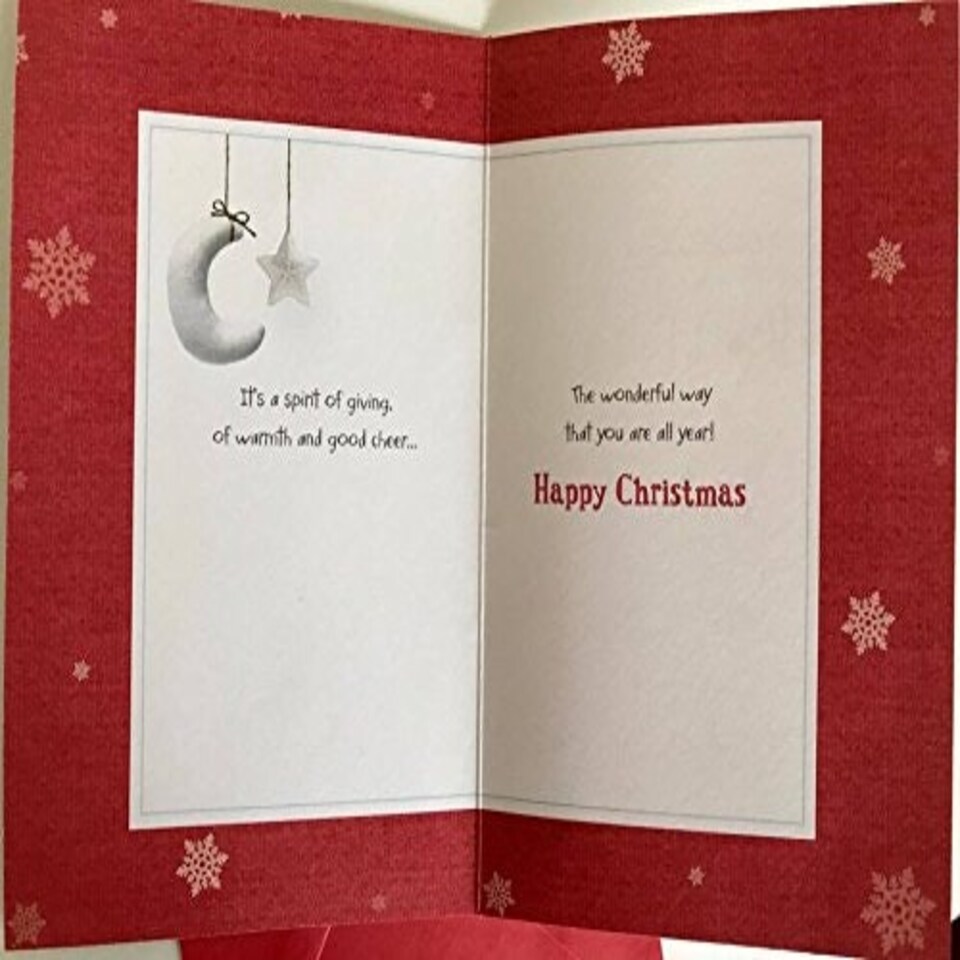 image 1 of Grandad Cute Elliot and Buttons Glitter Christmas Greeting Card
