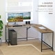 image 3 of HOMCOM Corner L-Shape Computer Desk Gaming PC Workstation for Home Office