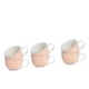 image 1 of Nicola Spring Hand-Printed Cappuccino Cups - 250ml - Orange - Pack of 6