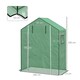 image 7 of Outsunny PE Greenhouse Cover Replacement with Door and Mesh Windows, Green