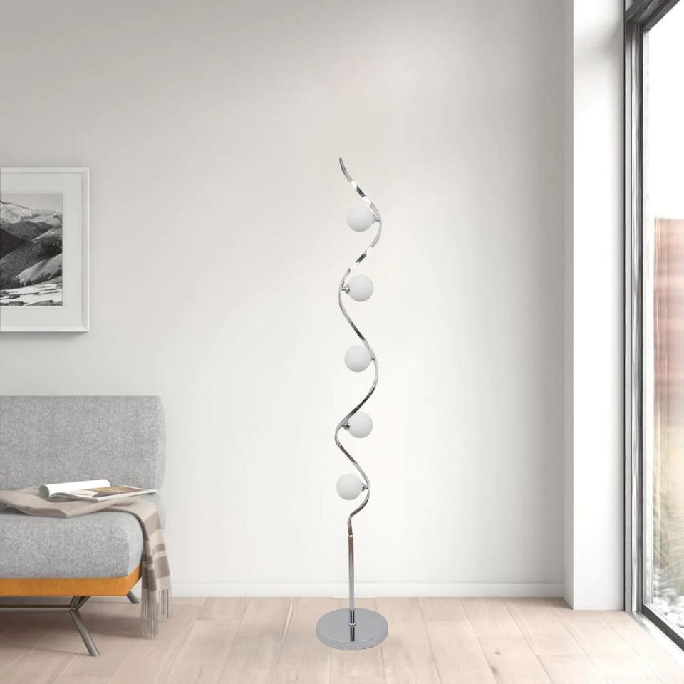 image 1 of Bombo 5 Light Floor Lamp Polished Chrome