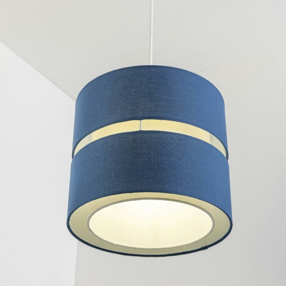 image 1 of CGC GAYLE Navy Blue Two Tier Ceiling Shade Blue