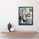 image 2 of Toyohara Kunichika Framed Wall Art Print Spring Outing in a Villa Home Décor
