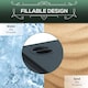 image 4 of Outsunny 60kg Square Parasol Base with Wheels Fillable Plastic Umbrella Stand | Black | Black