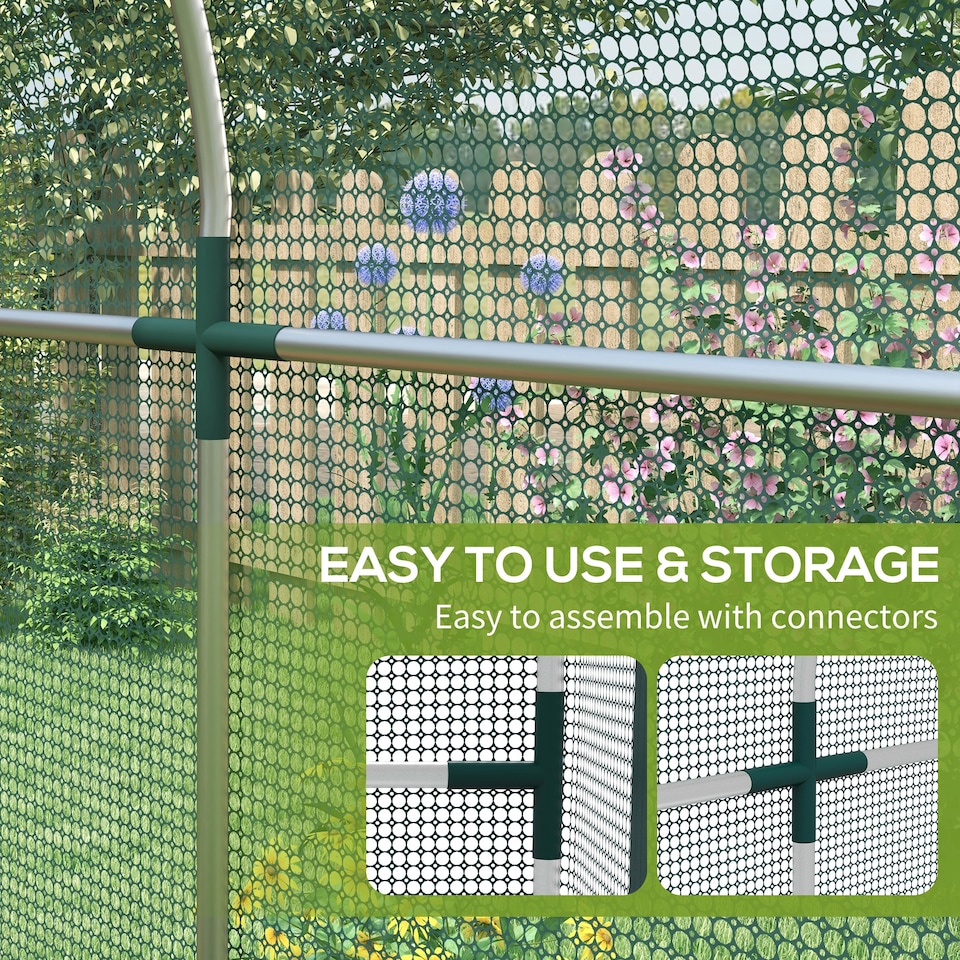 image 1 of Outsunny Fruit Cage, Plant Protection Tent, 1.2 x 2.4 x 1.9m, Green