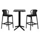 image 1 of Table set with 2 chairs Home ESPRIT Black Metal polypropylene 60 x 60 x 102 cm N/A
