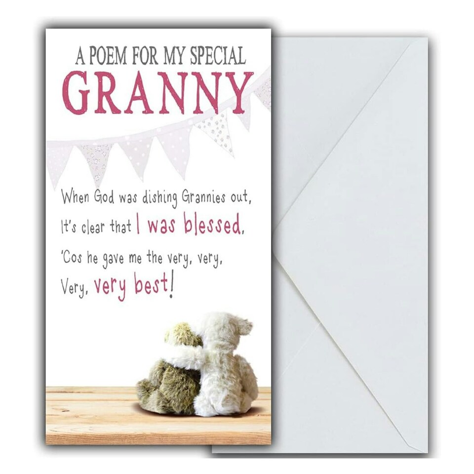 Blessed Greetings Cards Granny Birthday Card, Birthday Card for Granny, Sweet Birthday Card Granny, Two Bears Granny Birthday