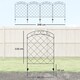image 3 of Outsunny 4PCs Decorative Garden Fencing 43in x 11.4ft Steel Border Edging Swirls