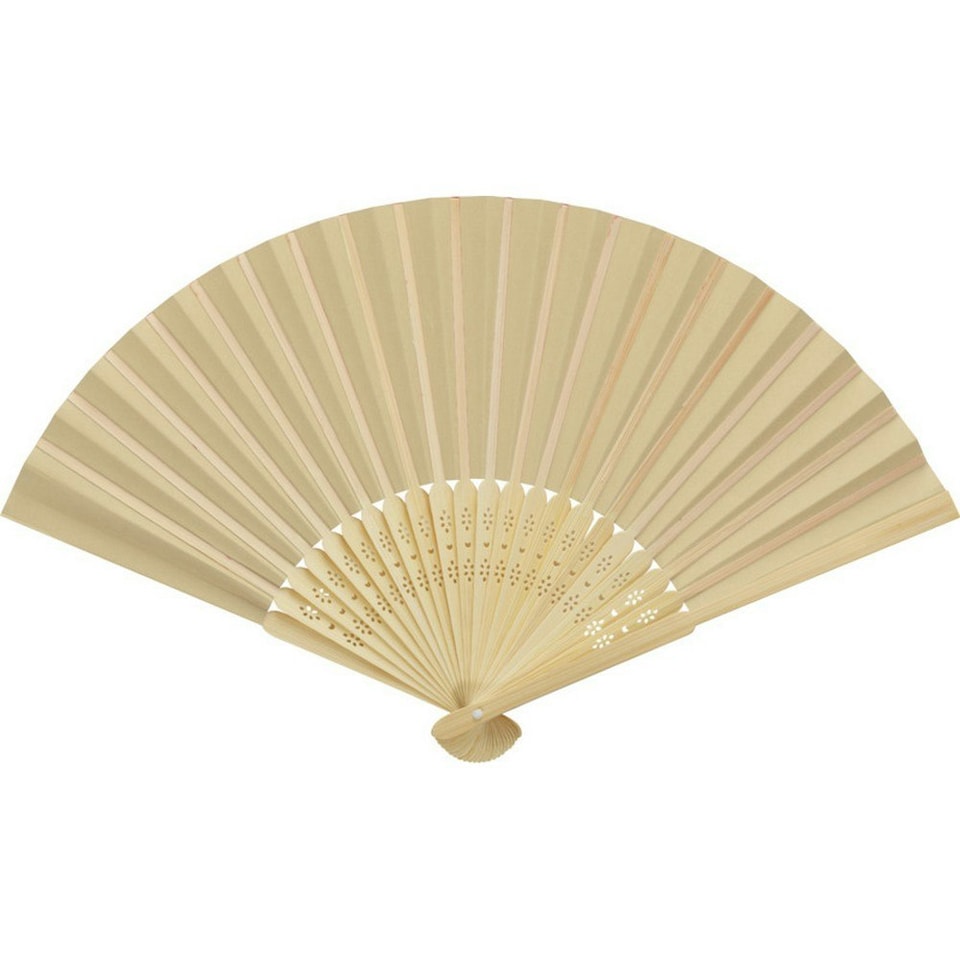 image 1 of Carmen Bamboo Handheld Fan - Natural - One Size