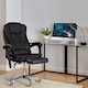 image 9 of Neo Office Chair Brown Faux Leather with Massage Function & Footrest | Black