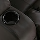 image 6 of Caesar Single Motor Rise Recliner Bonded Leather Heat & Massage Chair (Brown)