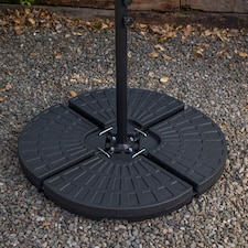 Samuel Alexander 70kg 4 PCS Cantilever Parasol Base Weights Set Water or Sand. Heavy Duty Parasol Weight