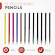 image 3 of Pack of 12 Colouring Pencils in Black Zip Clear Pencil Case