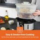 image 3 of GEEPAS 3-Tier Food Steamer & 1200W Compact Food Processor Combo Set