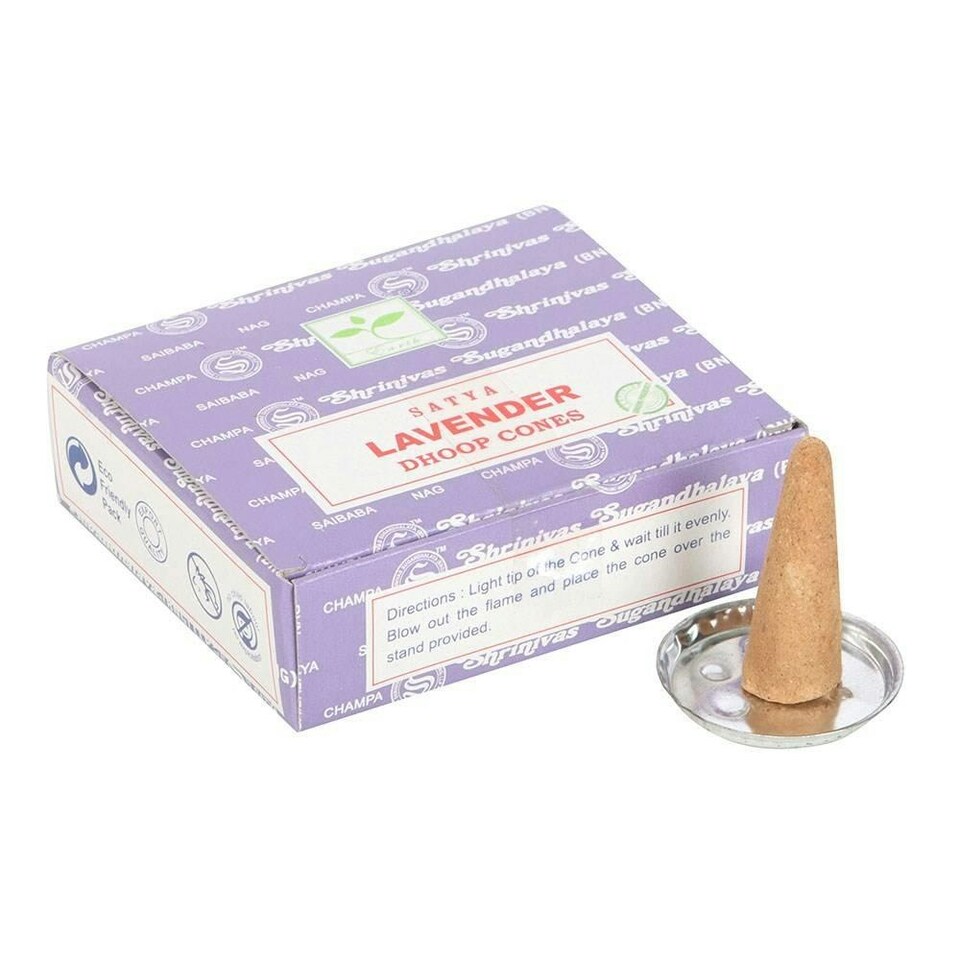 image 1 of Satya Lavender Incense Cones (Pack of 12) - Brown - One Size