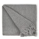 image 1 of Waffle Collection Recycled Cotton Throw in Silver (50" x 60") Grey | Grey