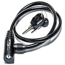 Sport Direct 6mm x 76cm Bike Cable Lock With LED Key | Black